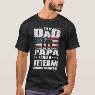 T-shirt Mens Je suis Papa Papa Papa Papa Et Papa Vétéran P
