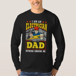 T-shirt Mens Je Suis Un Électricien Et Un Papa Rien Ne Cho