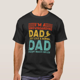 T-shirt Mens Je suis un papa de snowboard comme un papa no