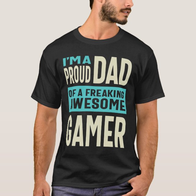 T-shirt Mens Je suis un papa fier d'un parieur fou (Devant)