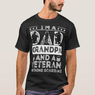 T-shirt Mens Je Suis Un Papa Grand-Père Et Un Vétéran Rien