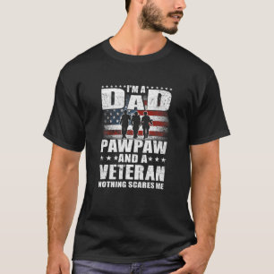T-shirt Mens Je Suis Un Papa Un Pawpaw Et Un Vétéran T Che