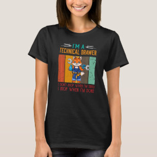 T-shirt Mens Je suis un tiroir technique Stop quand je sui