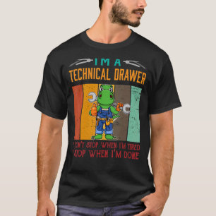 T-shirt Mens Je suis un tiroir technique Stop quand je sui