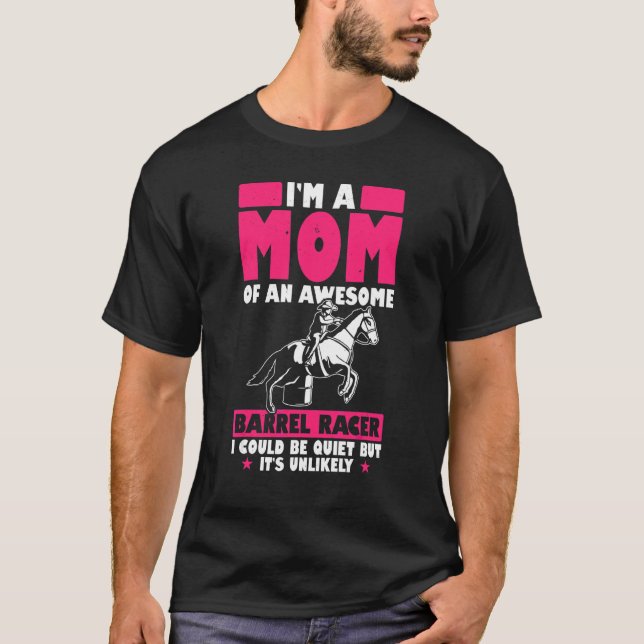 T-shirt Mens Je Suis Une Maman D'Un Épatant Raceur De Barr (Devant)