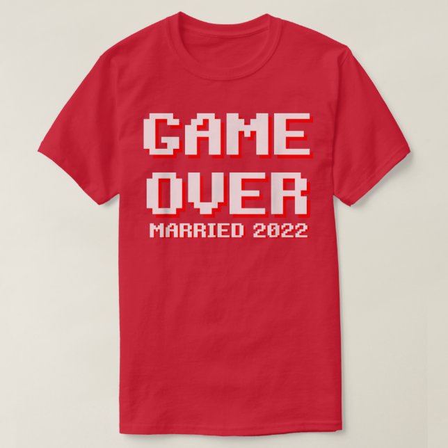 T-shirt Mens Jeu sur marié 2022 drôle de marié mariage (Design devant)