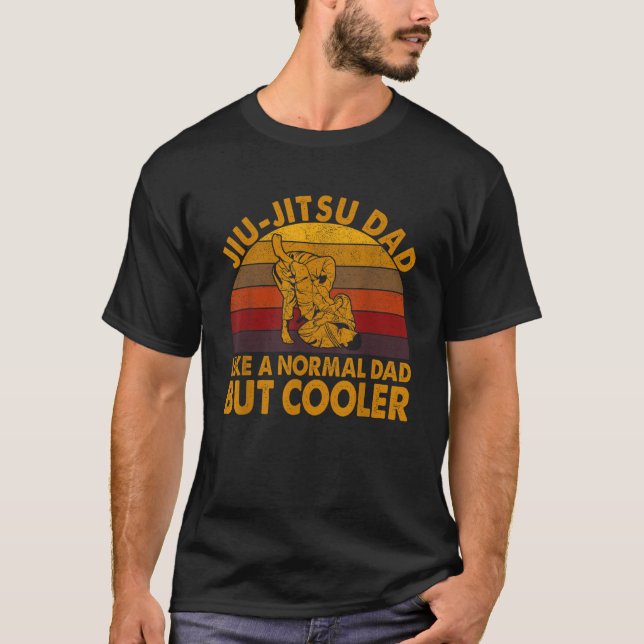 T-shirt Mens Jiu Jitsu Papa Retro BJJ Brésil Jujitsu Fat (Devant)