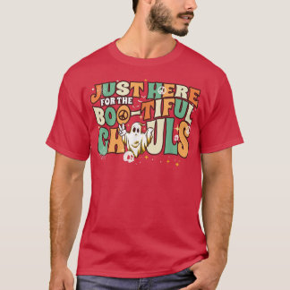 T-shirt Mens Just Here For The Bootiful Ghouls Funny Ghost