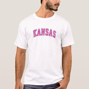 T-shirt Mens Kansas Ks Sport Vintage Design rose
