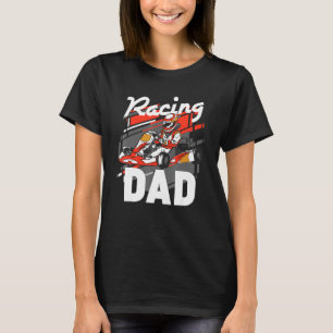 T-shirt Mens Kart Papa Daddy Pit Crew Racing Go Kart Speed