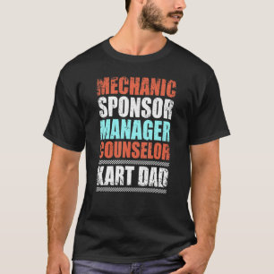 T-shirt Mens Kart Papa Kart Racer Go Karting Racer