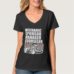 T-shirt Mens Karting Papa Mécanicien Sponsor Manager Couns