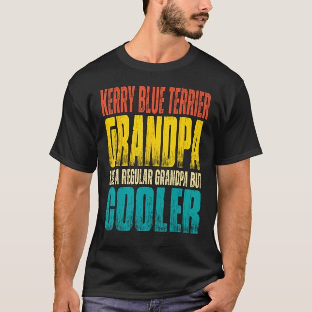 T-shirt Mens Kerry Blue Terrier Grandpa Like a Regular Gra (Devant)