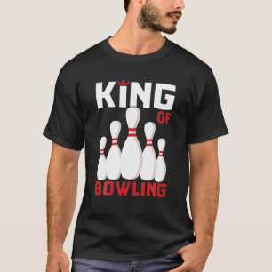 T-shirt Mens King Of Bowling Funny Bowler
