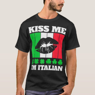 T-shirt Mens Kiss Me Im Italien Jour de la Saint Patrick I