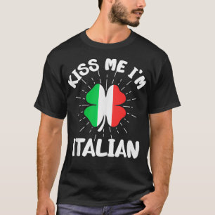 T-shirt Mens Kiss Me Im Italien Jour de la Saint Patrick I