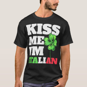 T-shirt Mens Kiss Me Im Italien Jour de la Saint Patrick I