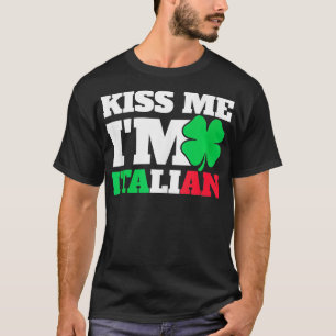 T-shirt Mens Kiss Me Im Italien Jour de la Saint Patrick I