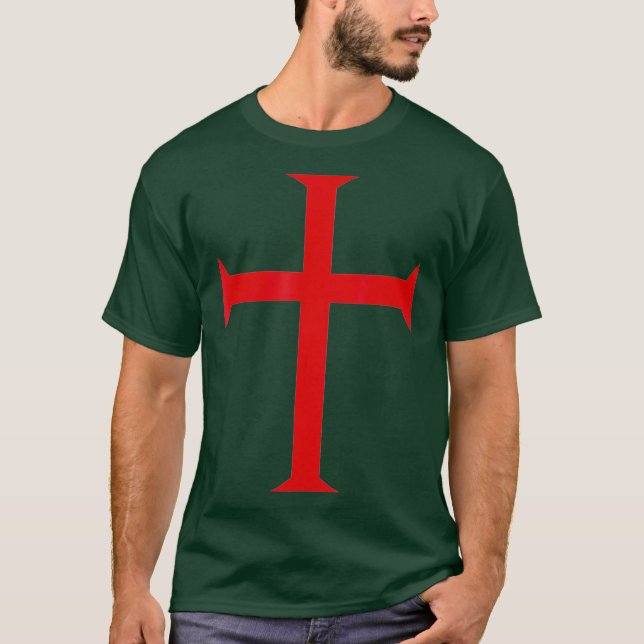 T-shirt Mens Knights Templar Croiseur Soldat de (Devant)