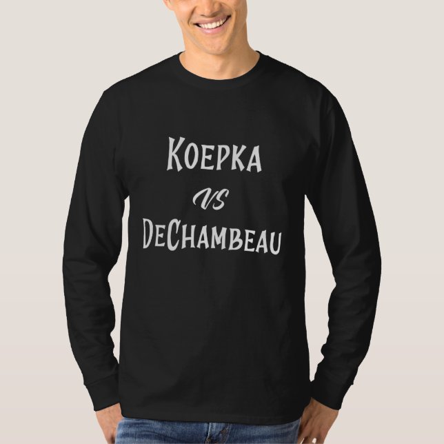 T-shirt Mens Koepka Vs Dechambeau Golf Rivalence Smack Tal (Devant)