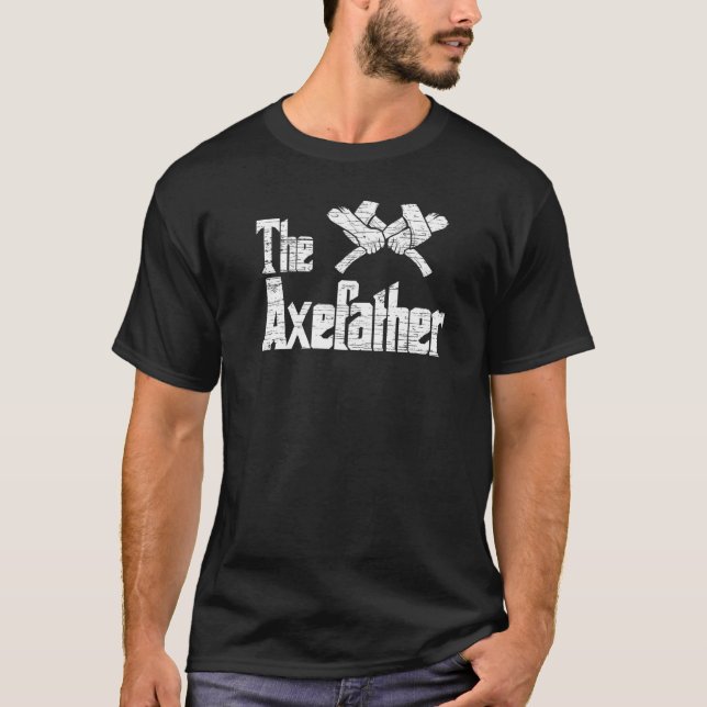 T-shirt Mens La Hatchet Axefather & Ax Throwing (Devant)