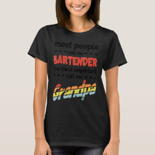 T-shirt Mens La plupart des gens m'appellent barman plus i