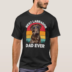 T-shirt Mens Labrador Papa Vintage Brown Chocolat Lab Papa