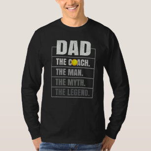 T-shirt Mens Lacrosse Coach Papa Homme Mythe Légende Lacro