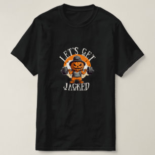 T-shirt Mens Laissons Le Citrouille Jack-O-Lantern Enjoué
