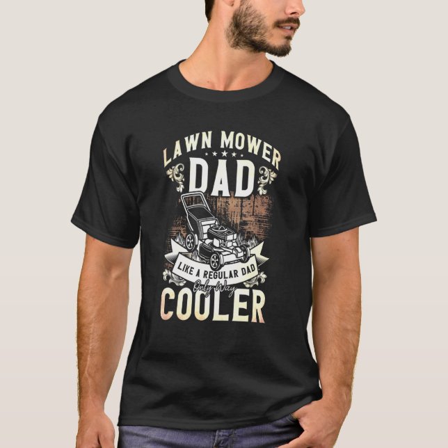 T-shirt Mens Lawn Fer Papa Comme Un Papa Régulier Seulemen (Devant)
