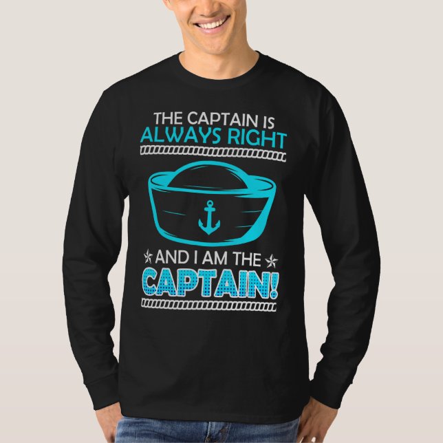 T-shirt Mens Le Capitaine A Toujours Raison Je Suis Kätp N (Devant)