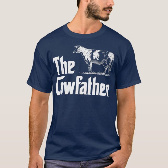 T-shirt Mens Le Cowfather Funny Agricole propriétaire de v (Devant)