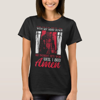 T-shirt Mens Le Diable M'A Vu Avec Ma Tête En Bas Pensée Q