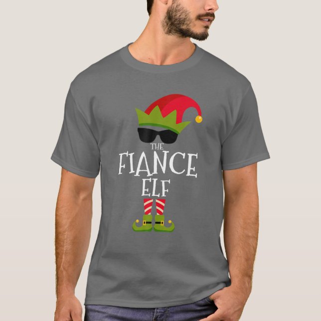 T-shirt Mens Le Groupe De Famille De Costume De Fiance Elf (Devant)