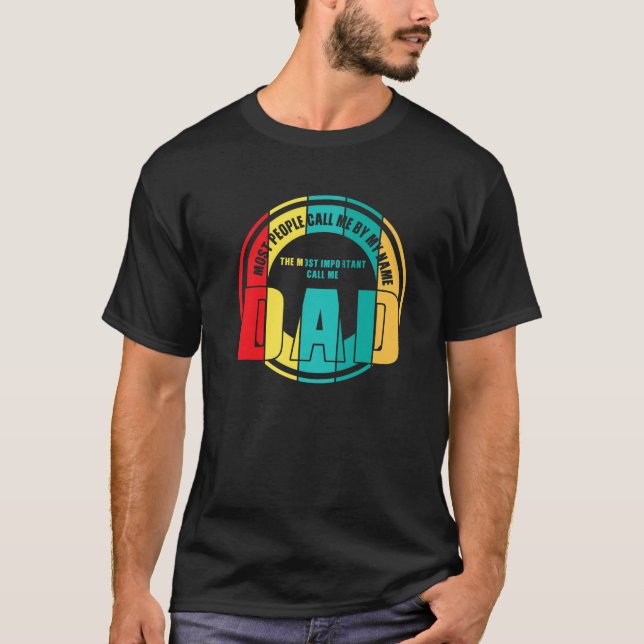T-shirt Mens Le Plus Important Appelez-Moi Papa (Devant)