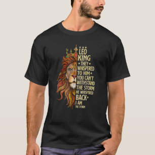 T-shirt Mens Leo King On Lui A Whisonné Avec Lui