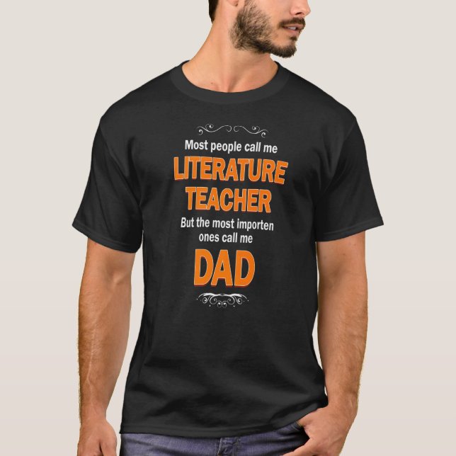 T-shirt Mens Les gens m'appellent Littérature Enseignant l (Devant)