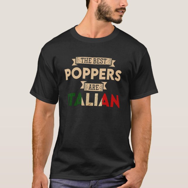 T-shirt Mens Les Meilleurs Poppers Sont Drapeau Italien Pa (Devant)