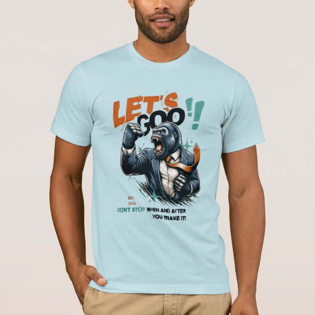 T-SHIRT MEN'S LET'S GOO LESSONS LEARN JERSEY T SHIRT  (Devant)