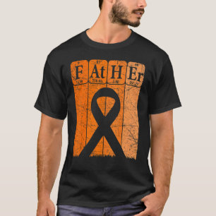 T-shirt Mens Leucémie Sensibilisation Papa Élément de tabl