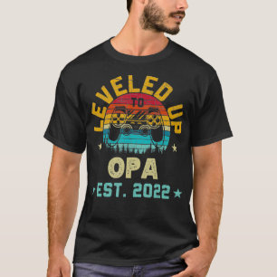 T-shirt Mens Leveled up to Opa est 2022 a fait la promotio