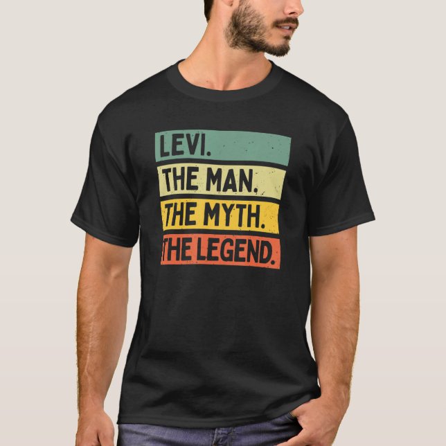 T-shirt Mens Levi L'Homme Le Mythe La Légende Personaliz (Devant)