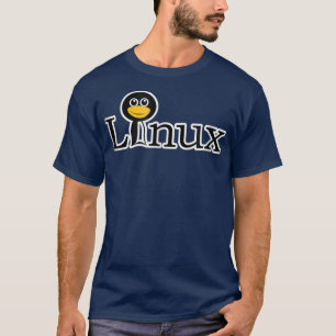 T-shirt Mens Linu OS avec Penguin
