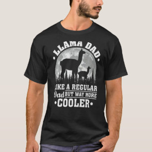 T-shirt Mens Llama Papa Comme Un Père Régulier Llama Père
