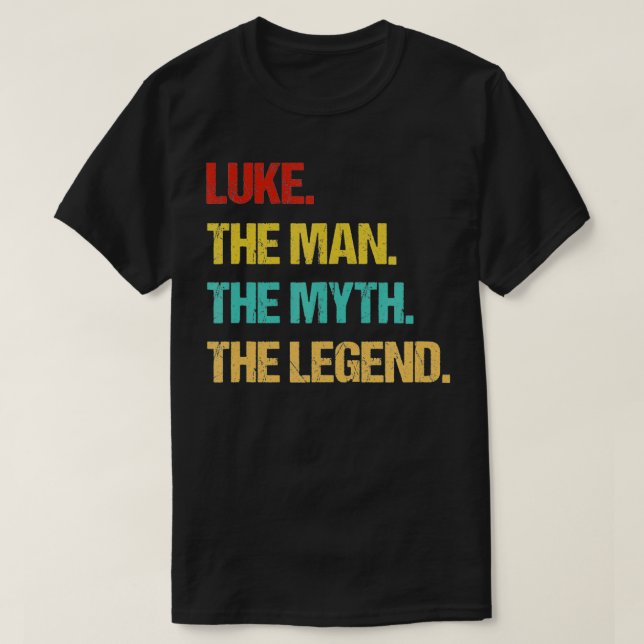 T-shirt Mens Luke L'Homme Le Mythe La Légende (Design devant)
