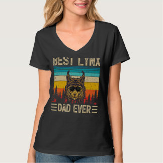T-shirt Mens Lynx Vintage Meilleure Lynx Papa Jamais Fête