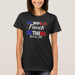T-shirt Mens Ma Femme Est Française Drapeau Roots France