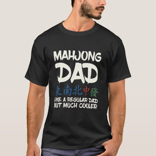 T-shirt Mens Mahjong Pour Votre Père Mahjong (Devant)
