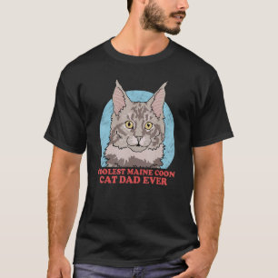 T-shirt Mens Maine Coon Chat Papa Chats Propriétaire Maine