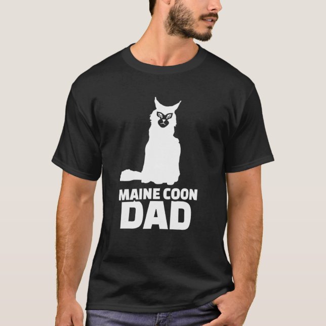 T-shirt Mens Maine Coon papa (Devant)